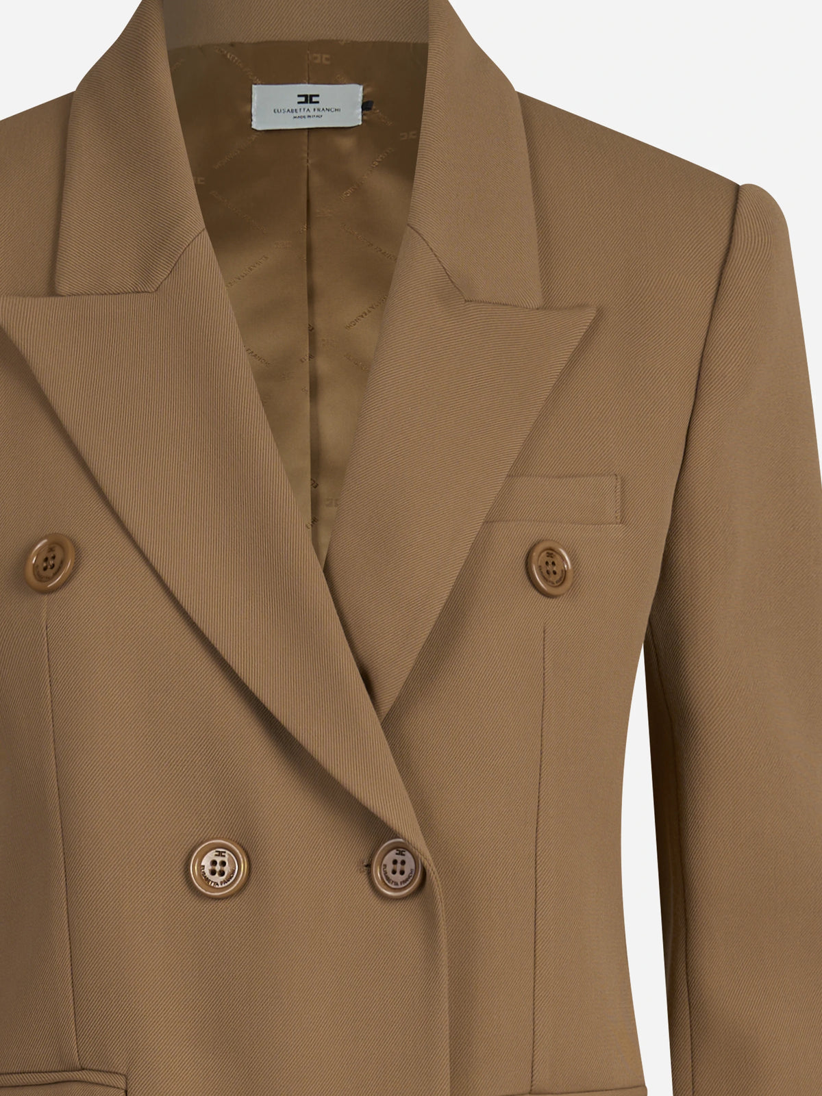 Abito robe-manteau in gabardina fluida marrone - vista posteriore