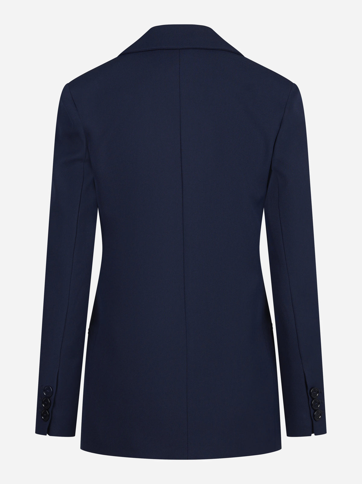 Blazer monopetto in viscosa blu - vista posteriore