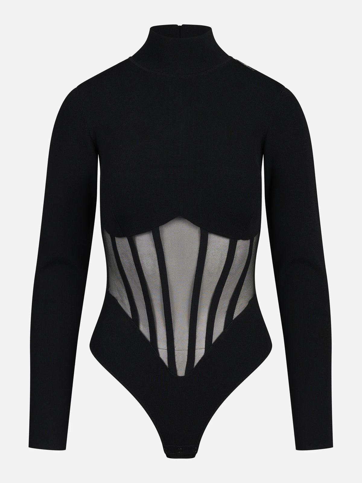 Body bustier in maglia a coste - vista frontale