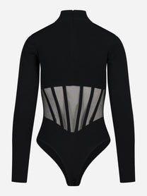 Body bustier in maglia a coste - vista posteriore