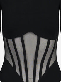 Body bustier in maglia a coste - dettaglio del prodotto