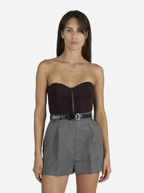 Body bustier in jersey stretch - indossato, vista frontale