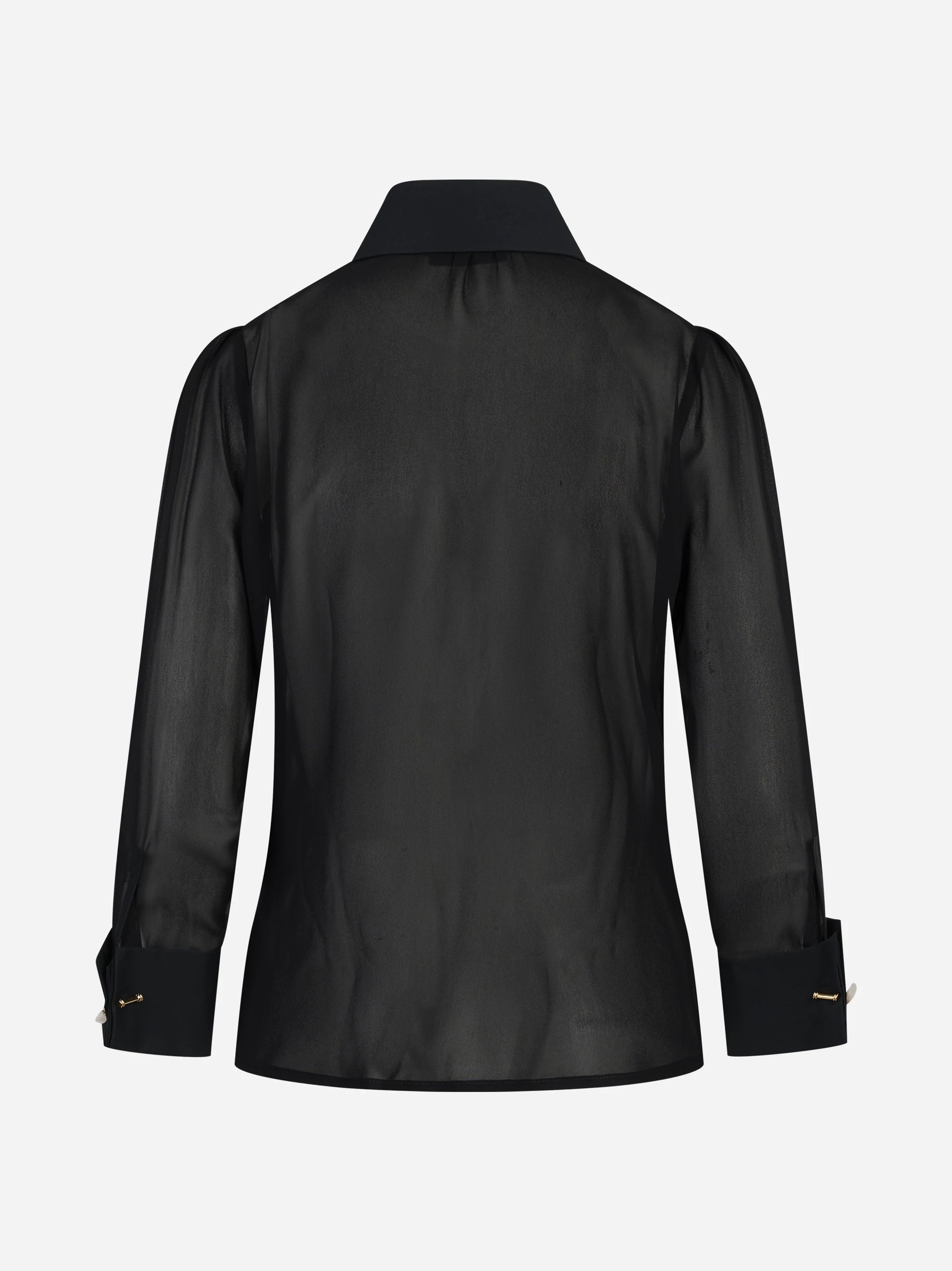 Camicia in georgette con ruches - vista posteriore