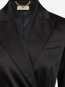 Giacca in raso stretch con cintura nera ELISABETTA FRANCHI – immagine 3 di 3