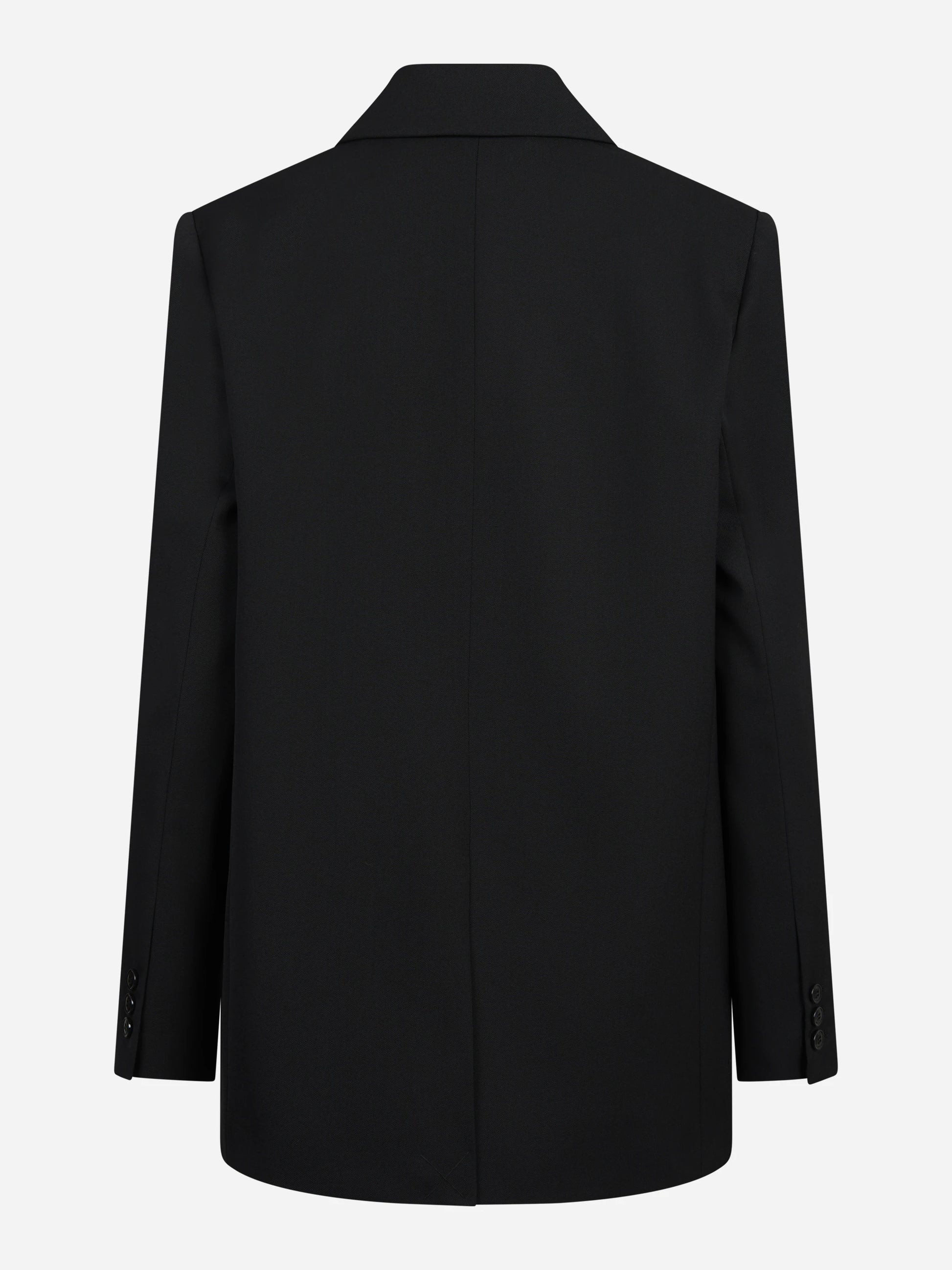 Giacca monopetto in gabardina nera ELISABETTA FRANCHI – immagine 2 di 3