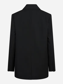 Giacca monopetto in gabardina nera ELISABETTA FRANCHI – immagine 2 di 3
