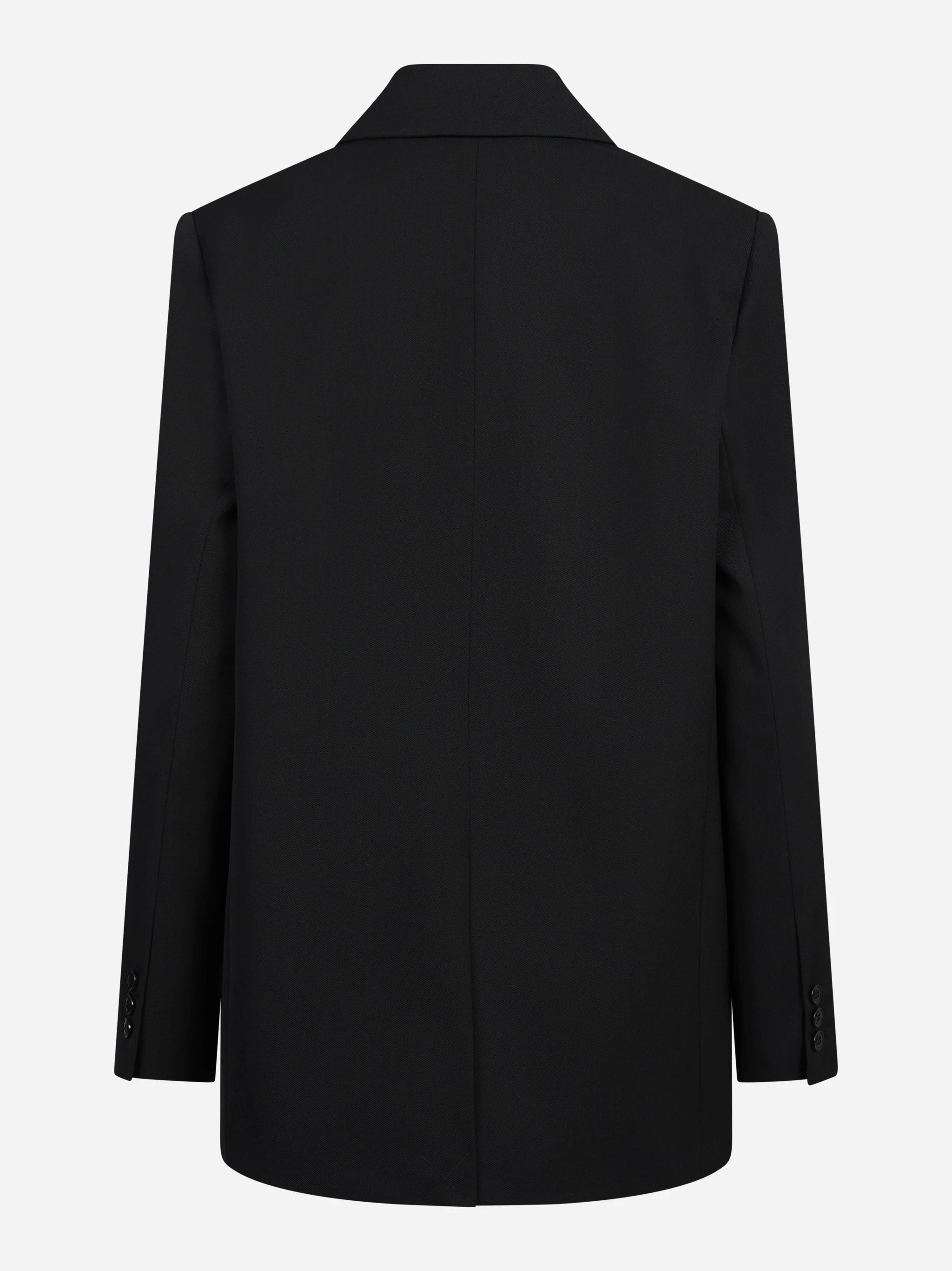 Giacca monopetto in gabardina nera ELISABETTA FRANCHI – immagine 2 di 3