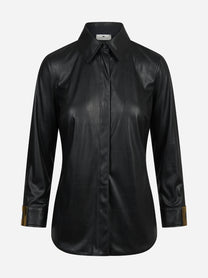 Camicia con logo gioiello nera ELISABETTA FRANCHI – immagine 1 di 3