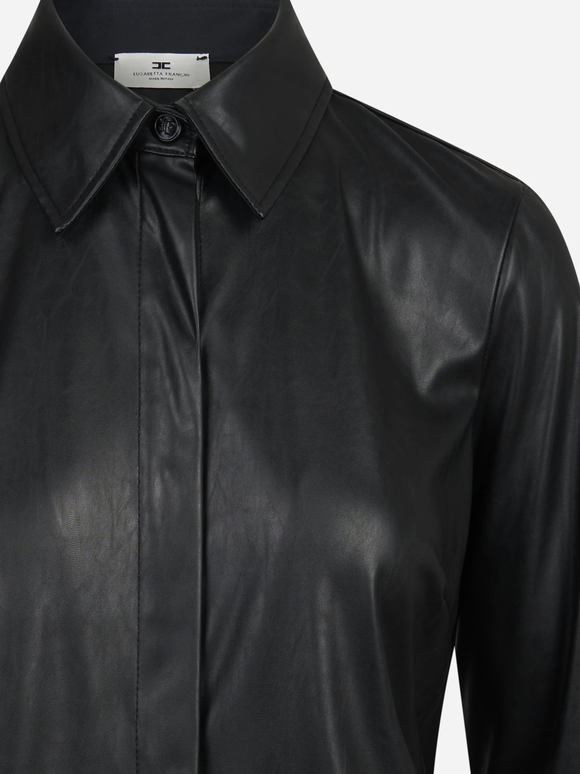 Camicia con logo gioiello nera ELISABETTA FRANCHI – immagine 3 di 3