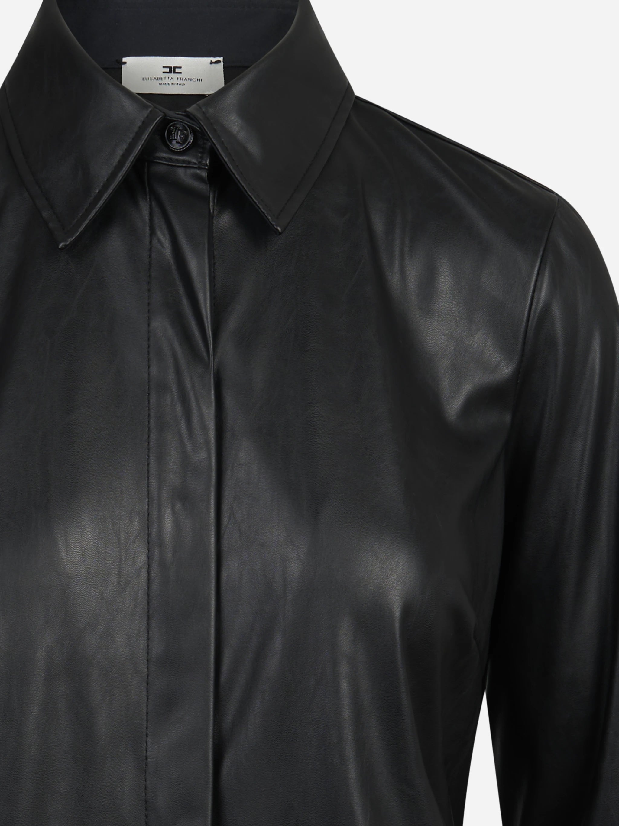 Camicia con logo gioiello nera ELISABETTA FRANCHI – immagine 3 di 3
