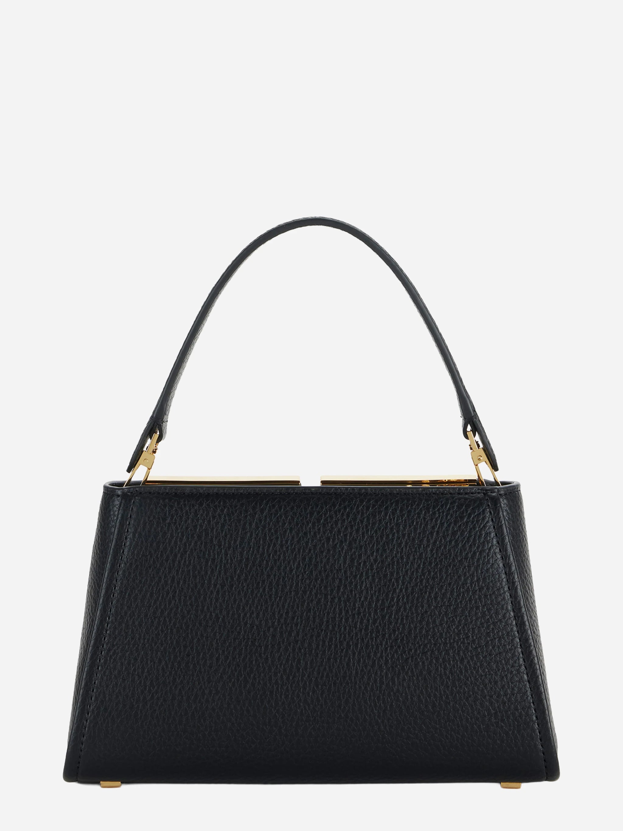 Borsa a mano con logo nera Elisabetta Franchi, vista 3 di 4