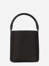 Borsa a secchiello monogram nera Elisabetta Franchi, vista 2 di 3