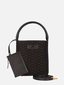 Borsa a secchiello monogram nera Elisabetta Franchi, vista 3 di 3