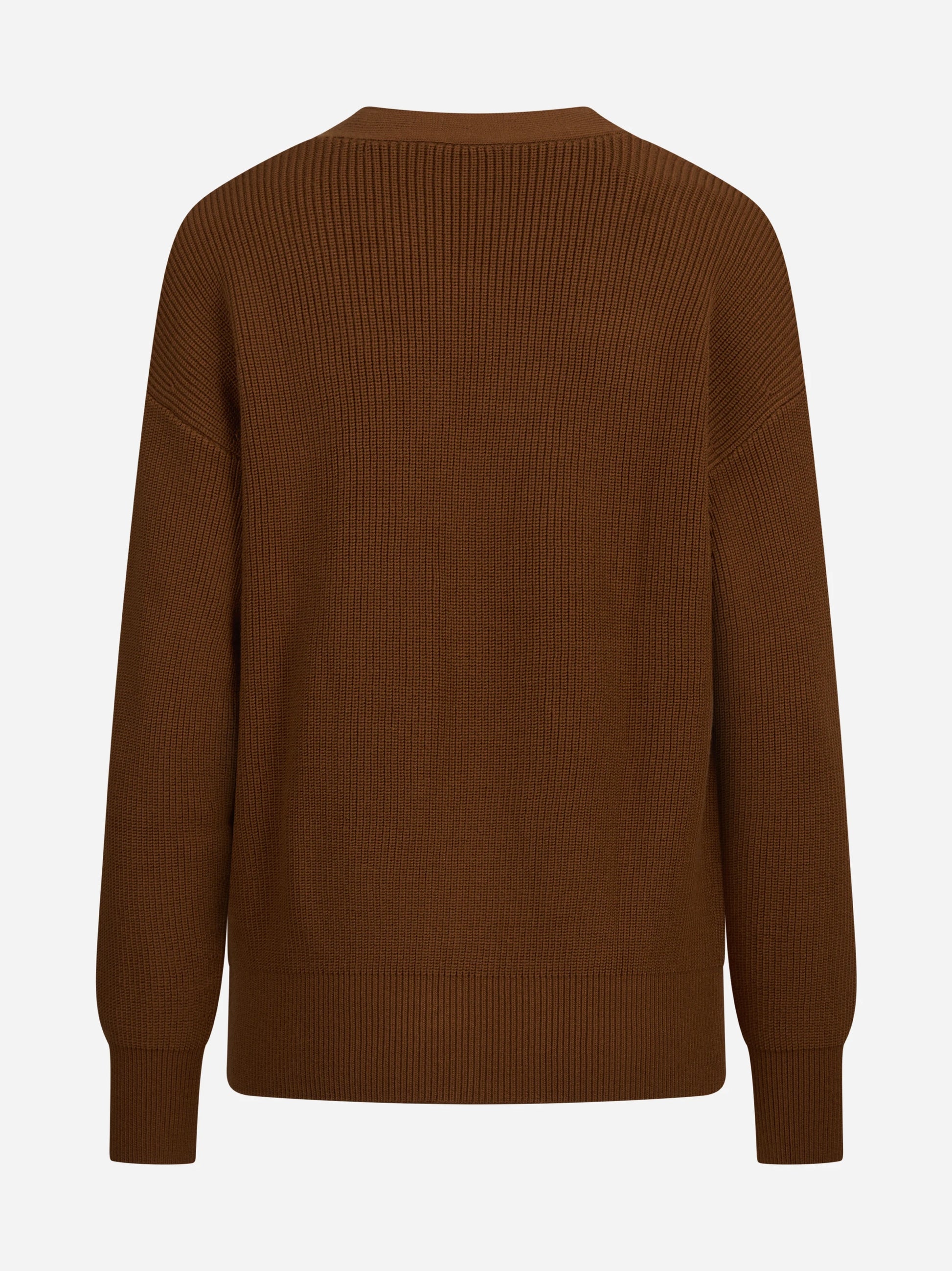 Cardigan con bottoni gioiello marrone ELISABETTA FRANCHI – immagine 2 di 3