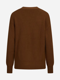 Cardigan con bottoni gioiello marrone ELISABETTA FRANCHI – immagine 2 di 3