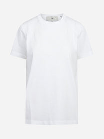 T-shirt girocollo in cotone bianca ELISABETTA FRANCHI – immagine 1 di 3