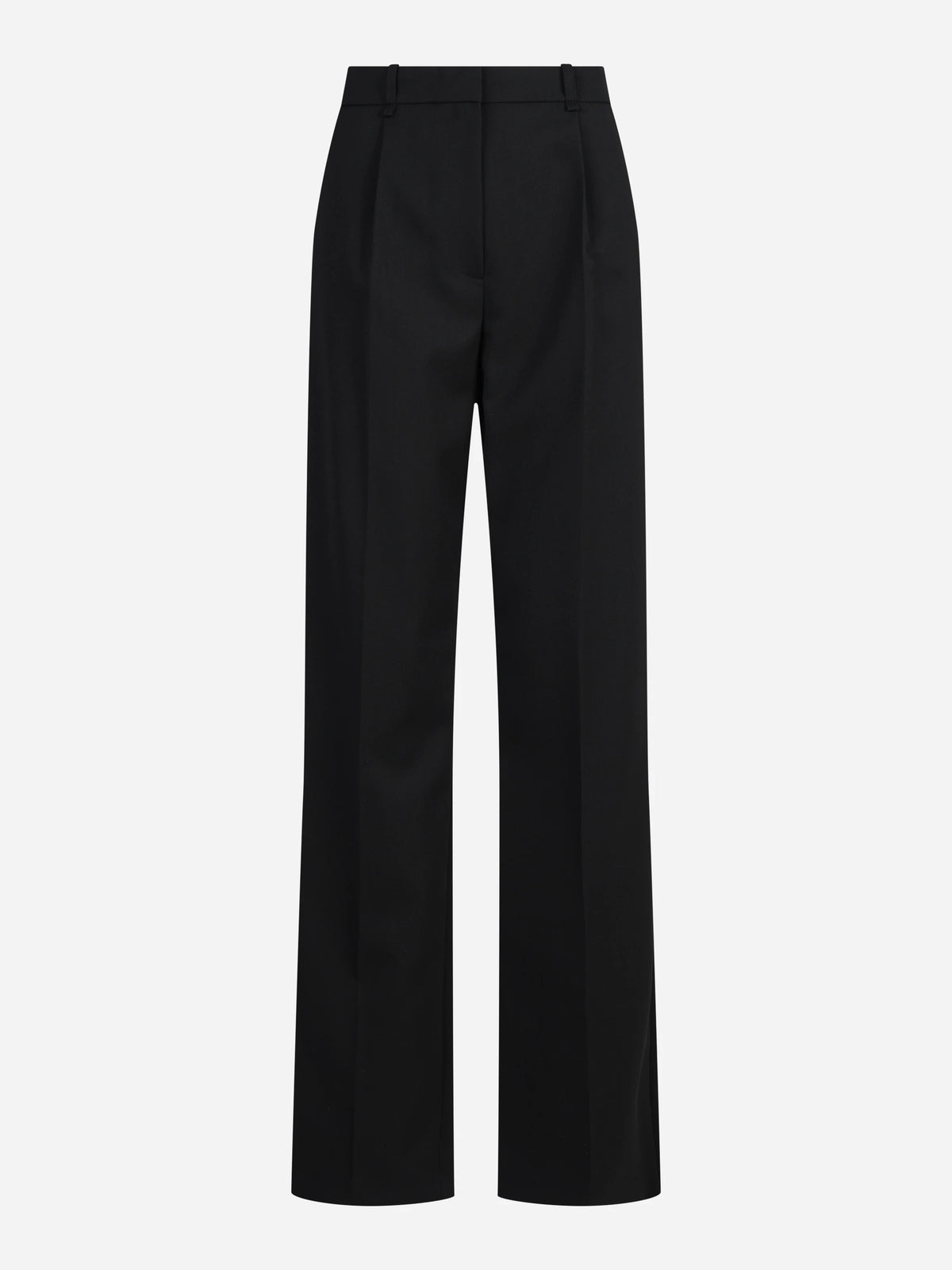 Pantaloni sartoriali in gabardina neri - vista frontale