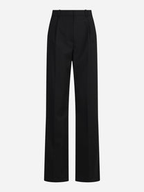 Pantaloni sartoriali in gabardina neri - vista frontale