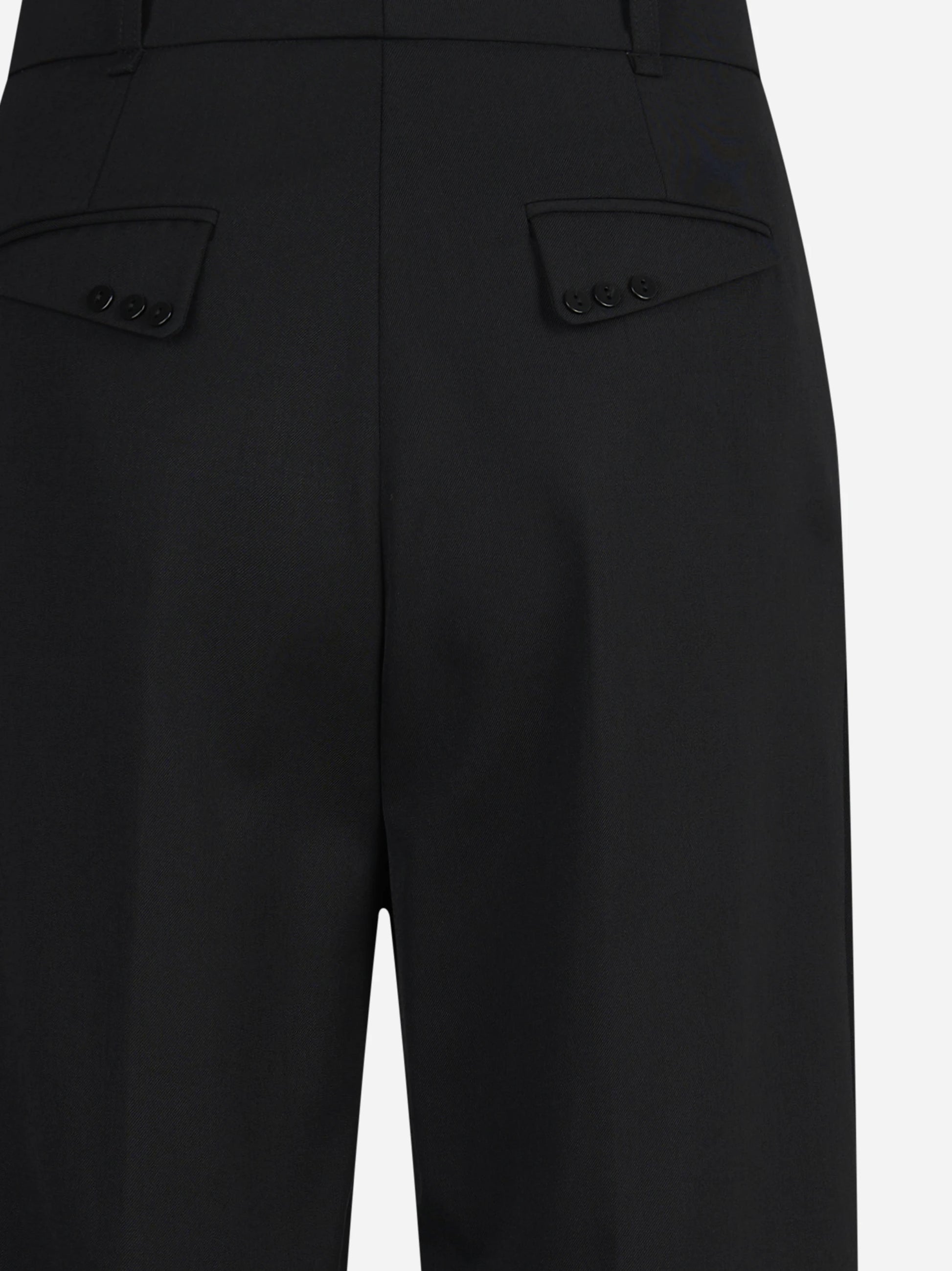 Pantaloni sartoriali in gabardina neri - dettaglio prodotto