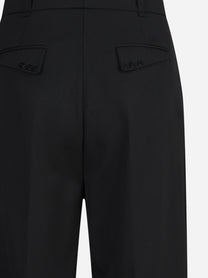 Pantaloni sartoriali in gabardina neri - dettaglio prodotto
