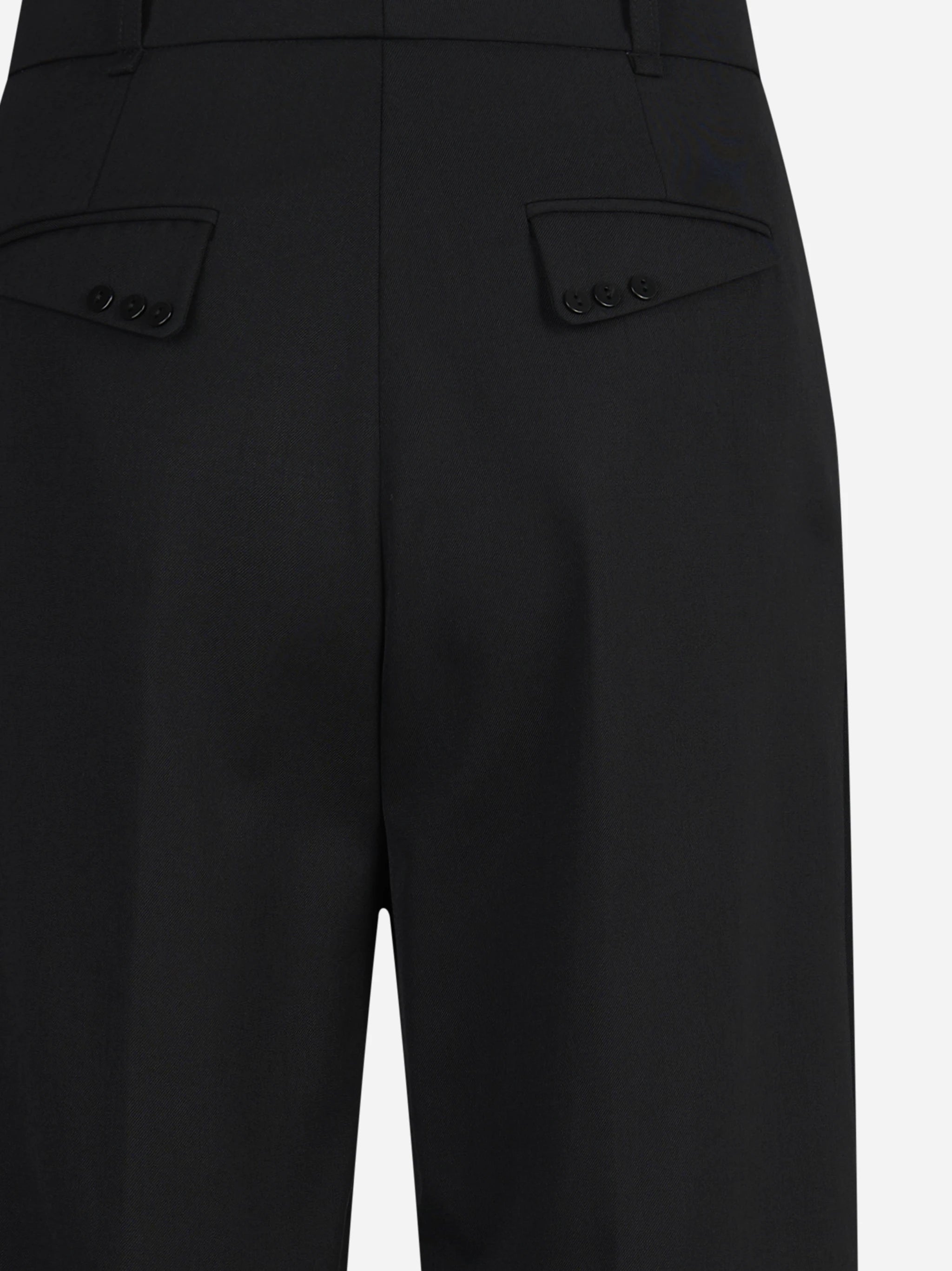 Pantaloni sartoriali in gabardina neri - dettaglio prodotto
