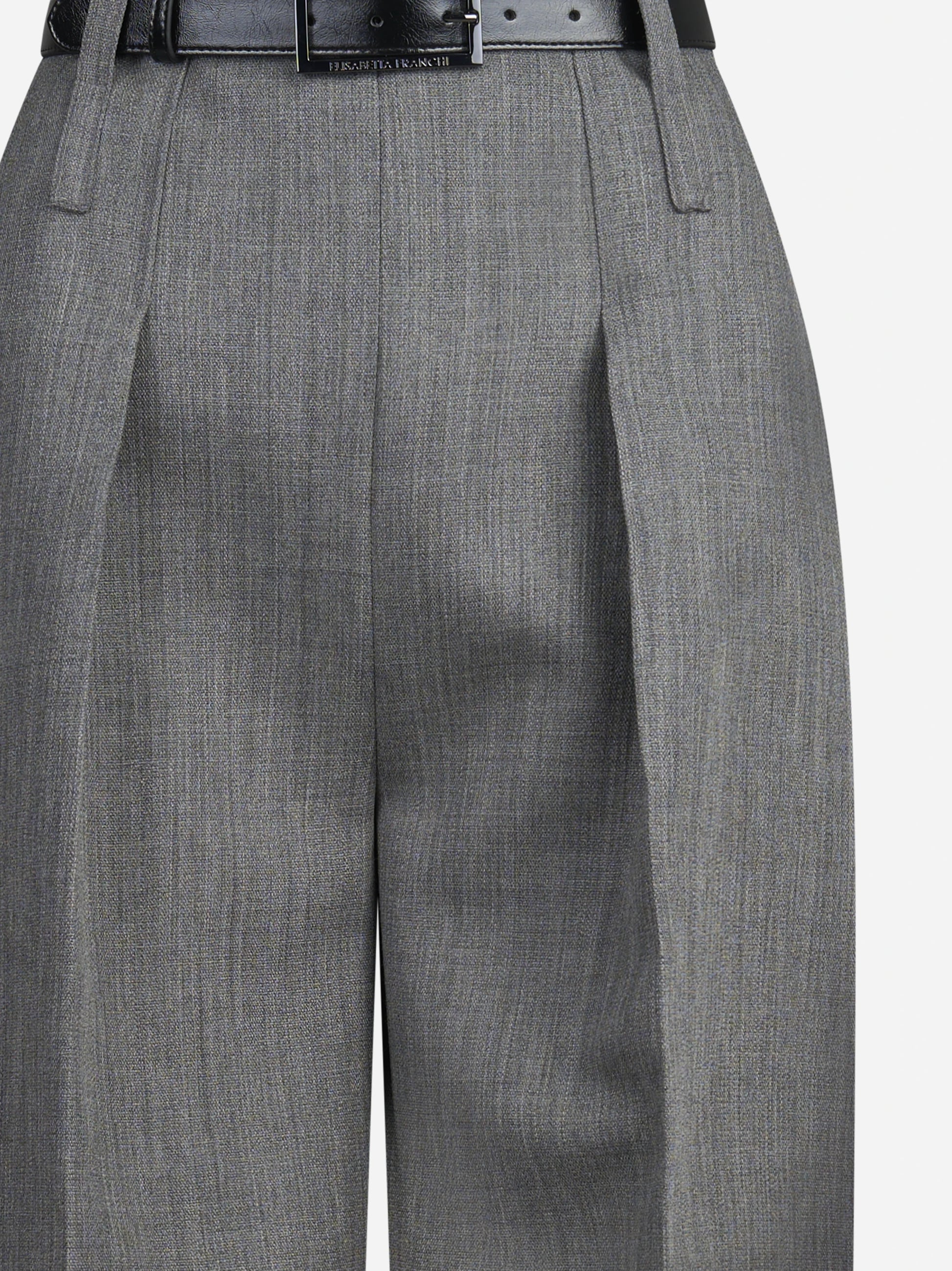Pantaloni in lana vergine con cintura - dettaglio del prodotto
