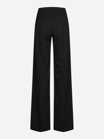 Pantaloni ampi in gabardina neri - vista posteriore