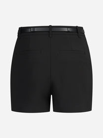 Shorts in crêpe leggero con cintura neri - vista posteriore