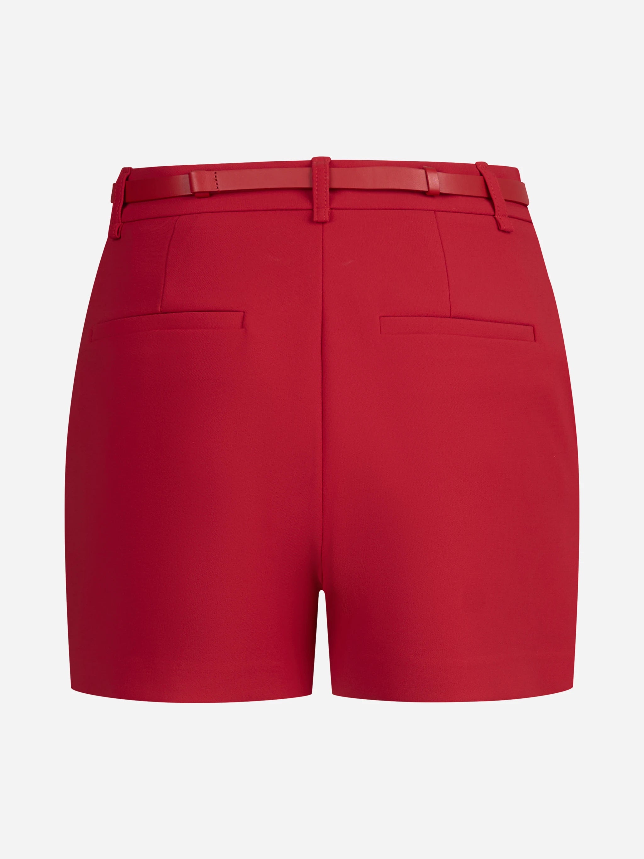 Shorts in crêpe leggero con cintura rossi - vista posteriore