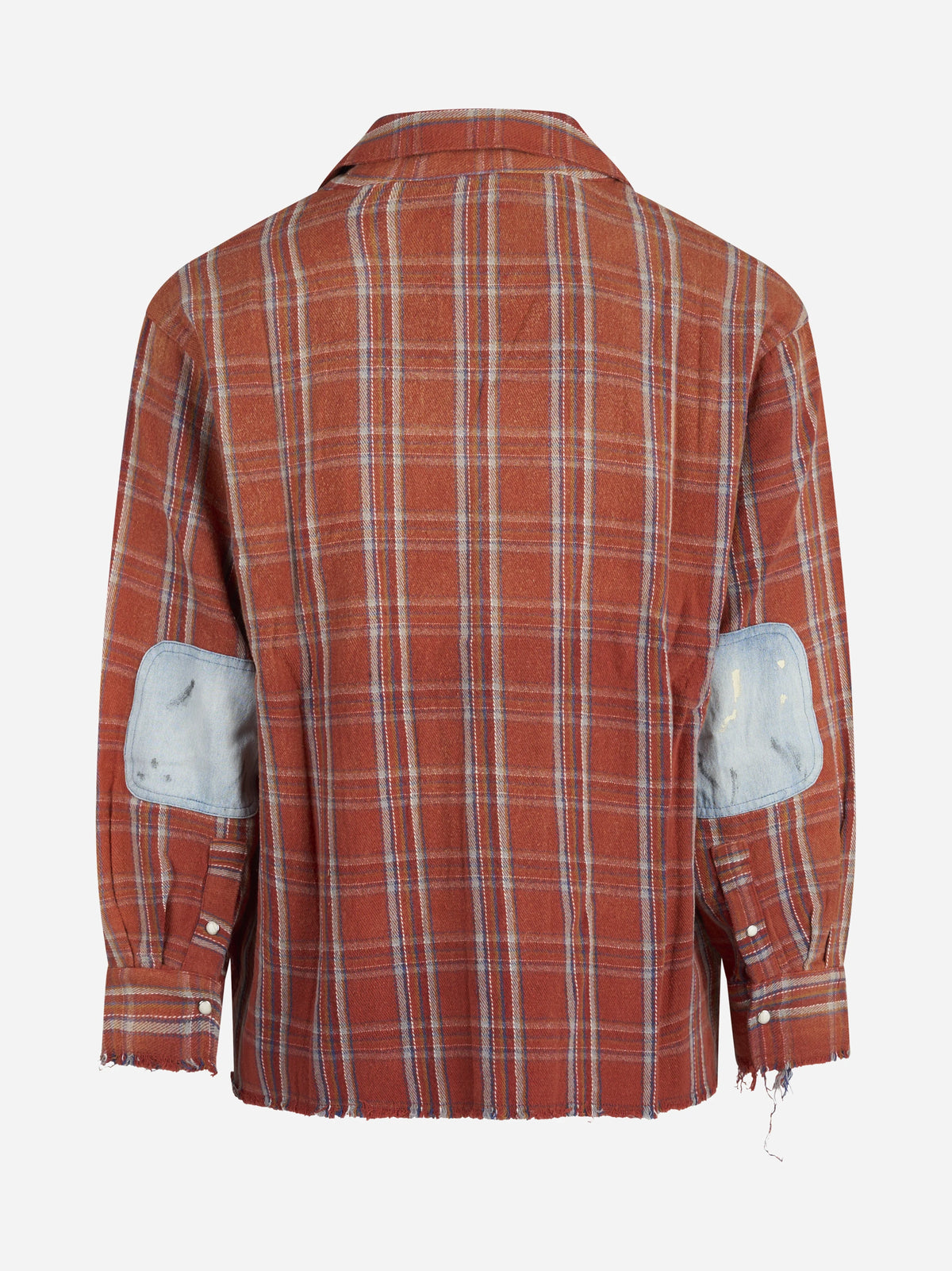 Camicia Plaid Denim a quadri arancione - vista posteriore