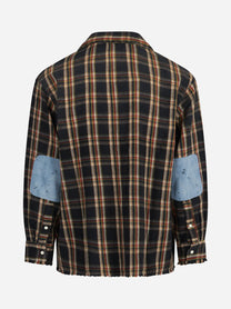 Camicia Plaid Denim a quadri nera - vista posteriore