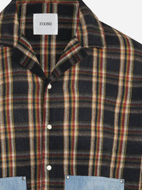 Camicia Plaid Denim a quadri nera - dettaglio del capo