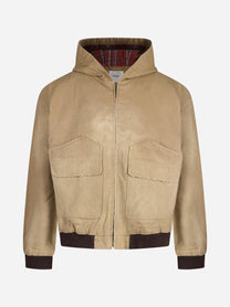 Giacca con cappuccio Faded Canvas Work beige - vista frontale