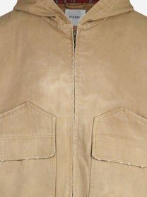 Giacca con cappuccio Faded Canvas Work beige - dettaglio del capo