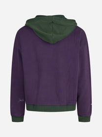 Felpa Two Tone Painter verde e viola - vista posteriore