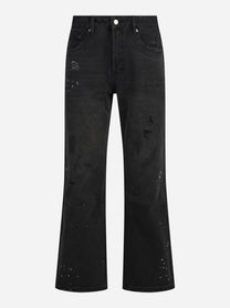 Jeans Monet Paint in denim nero - vista frontale