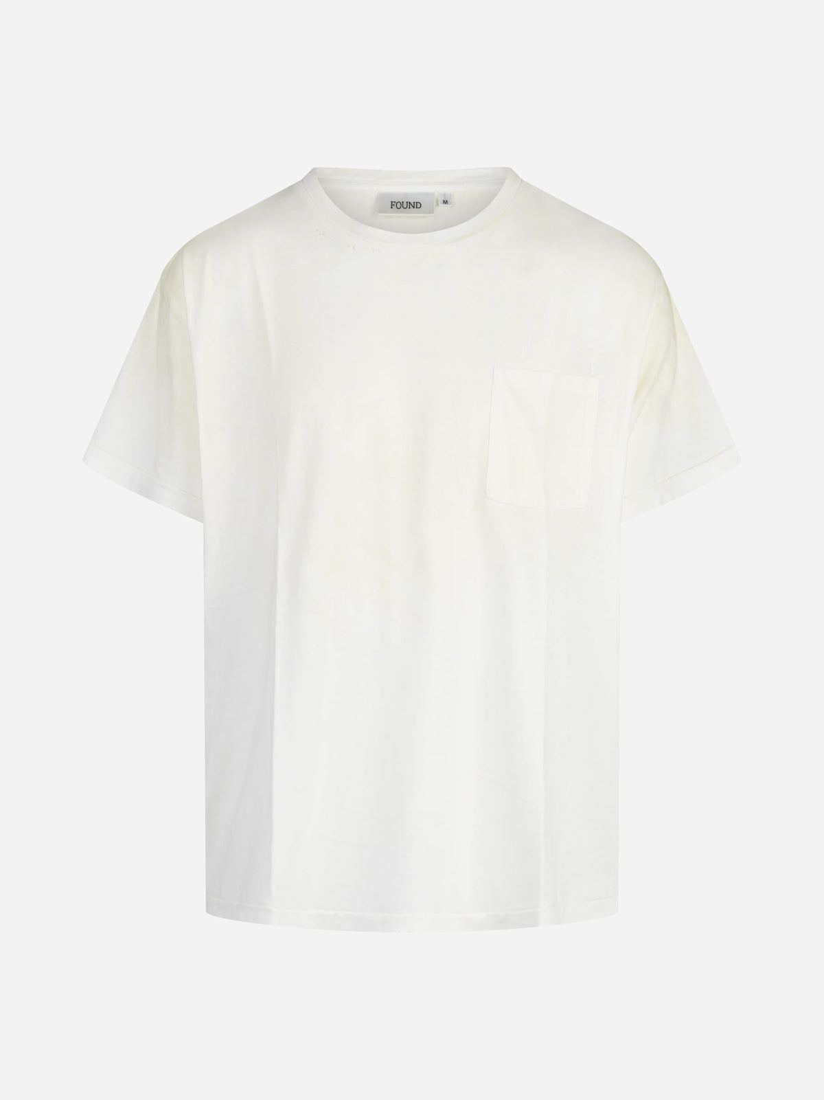 T-shirt Weathered Pocket bianca - vista frontale