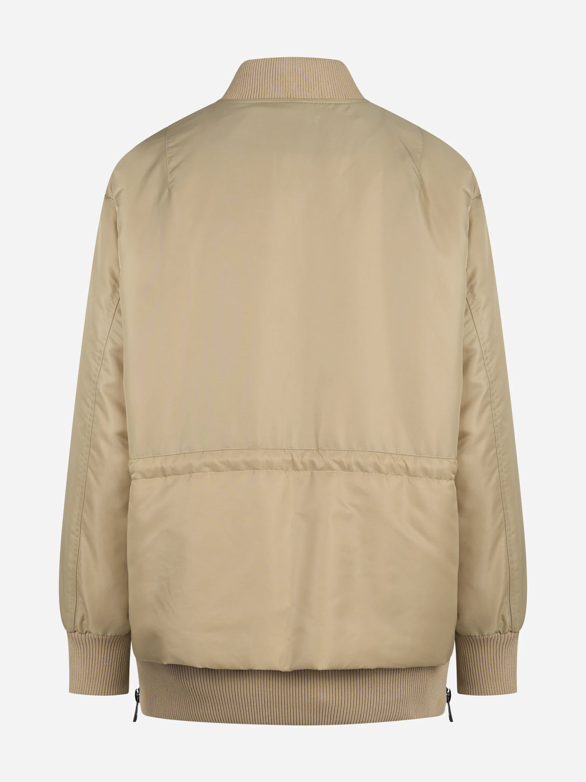 Bomber oversize tecnico beige con interno removibile - vista posteriore