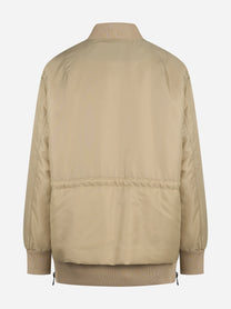 Bomber oversize tecnico beige con interno removibile - vista posteriore