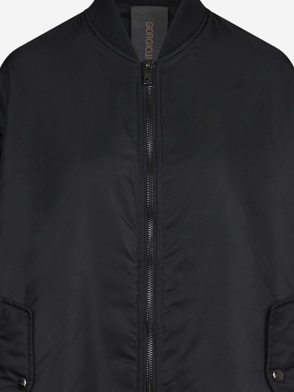 Bomber lungo tecnico nero - dettaglio del prodotto