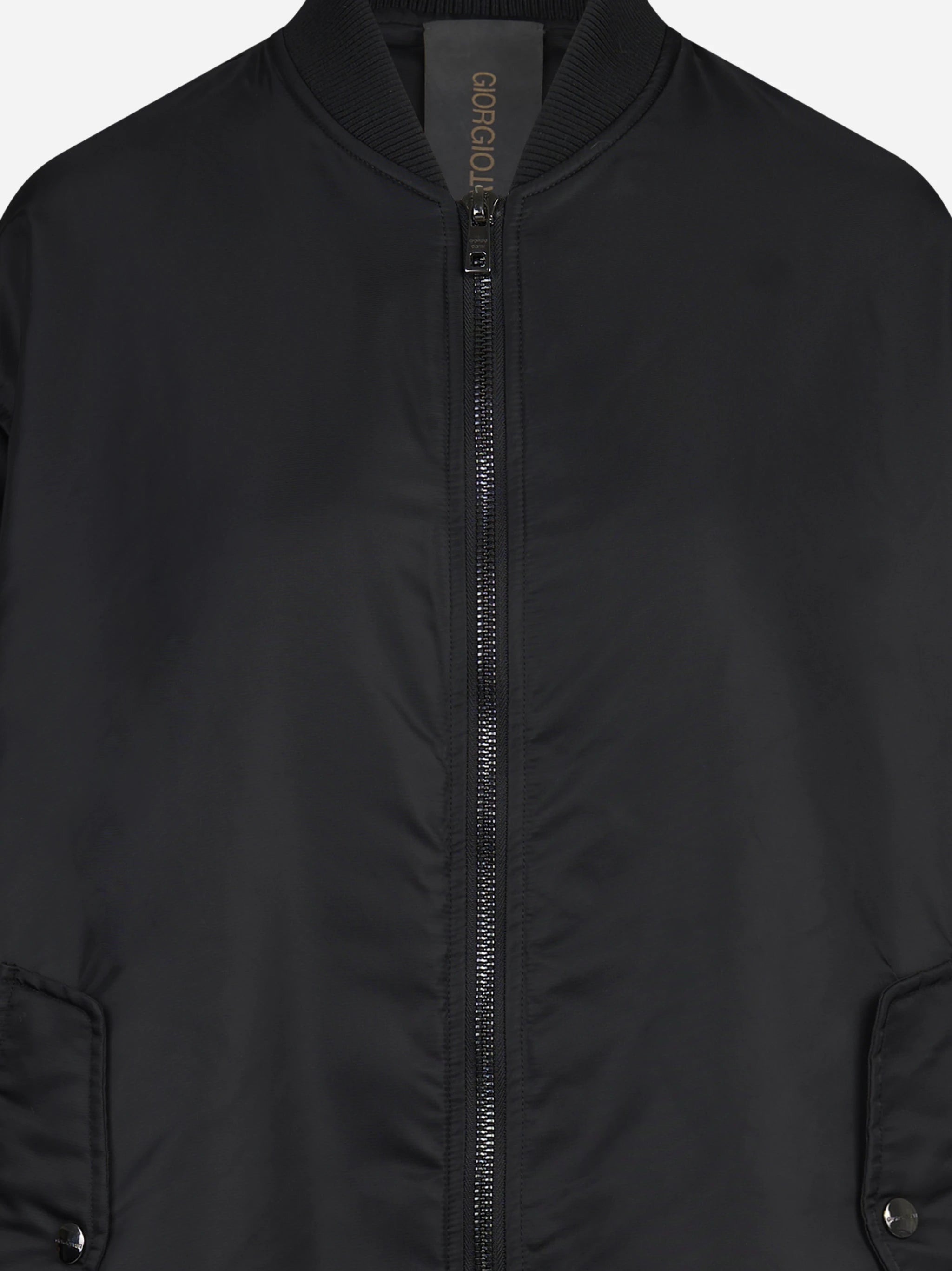 Bomber lungo tecnico nero - dettaglio del prodotto