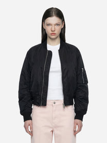 Bomber in nylon nero