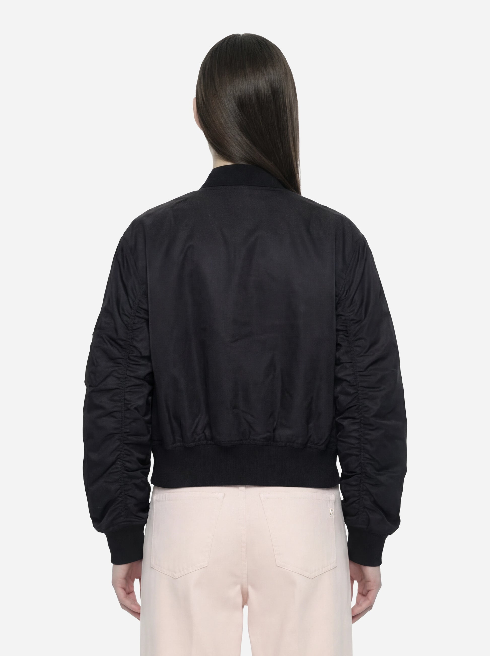 Bomber in nylon nero