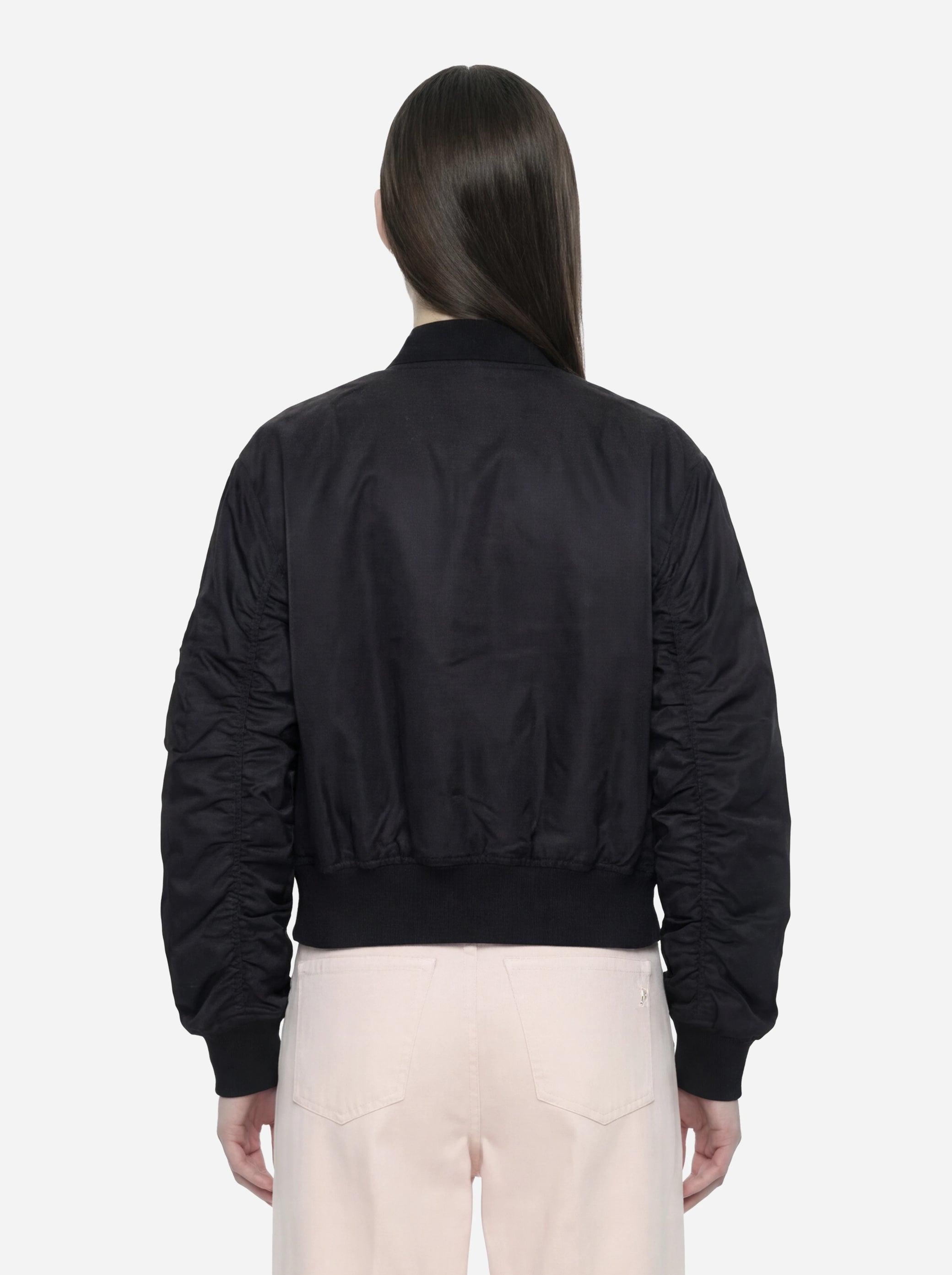 Bomber in nylon nero