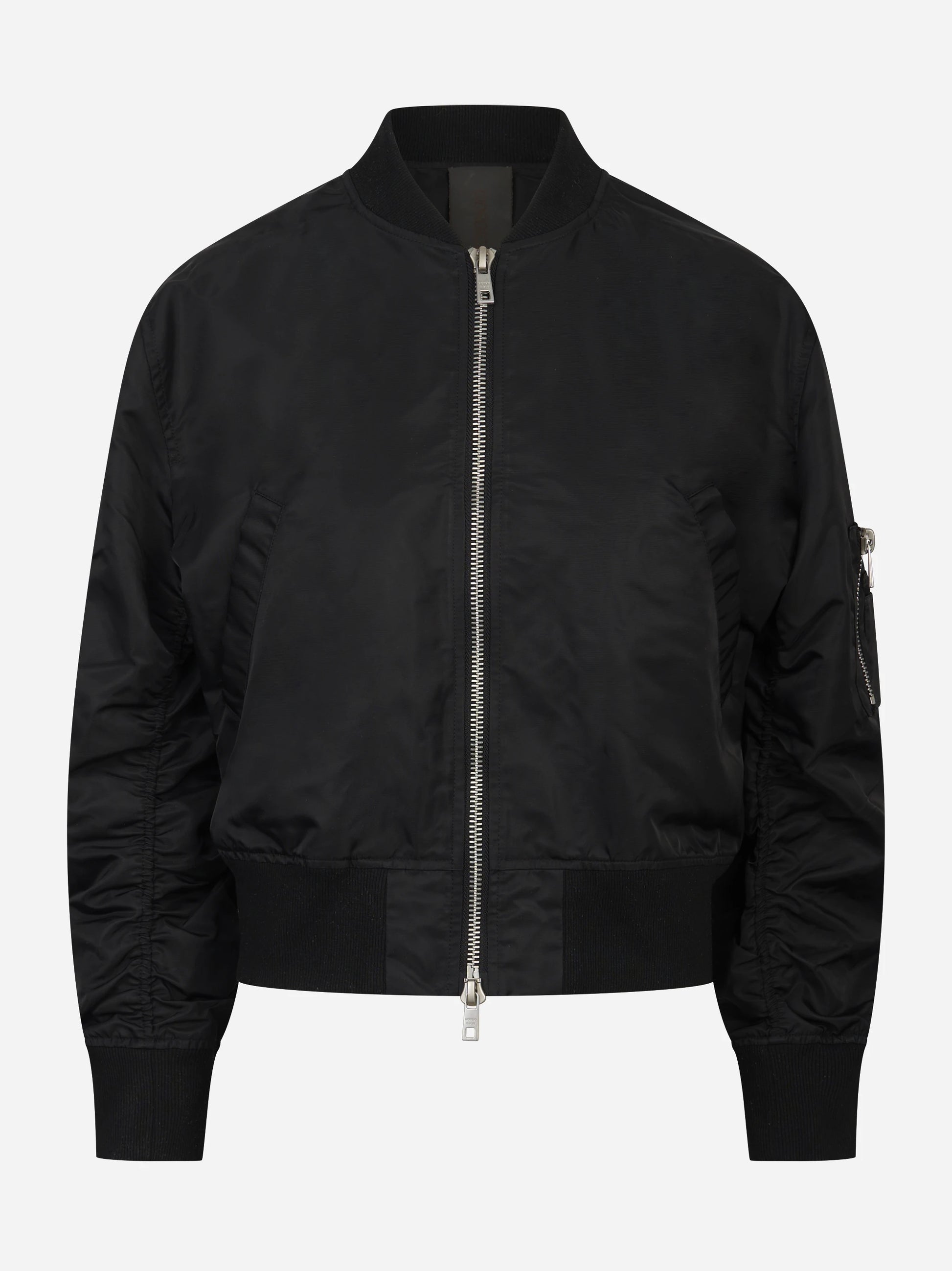 Bomber in nylon nero