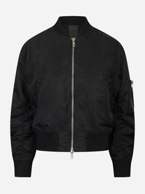 Bomber in nylon nero