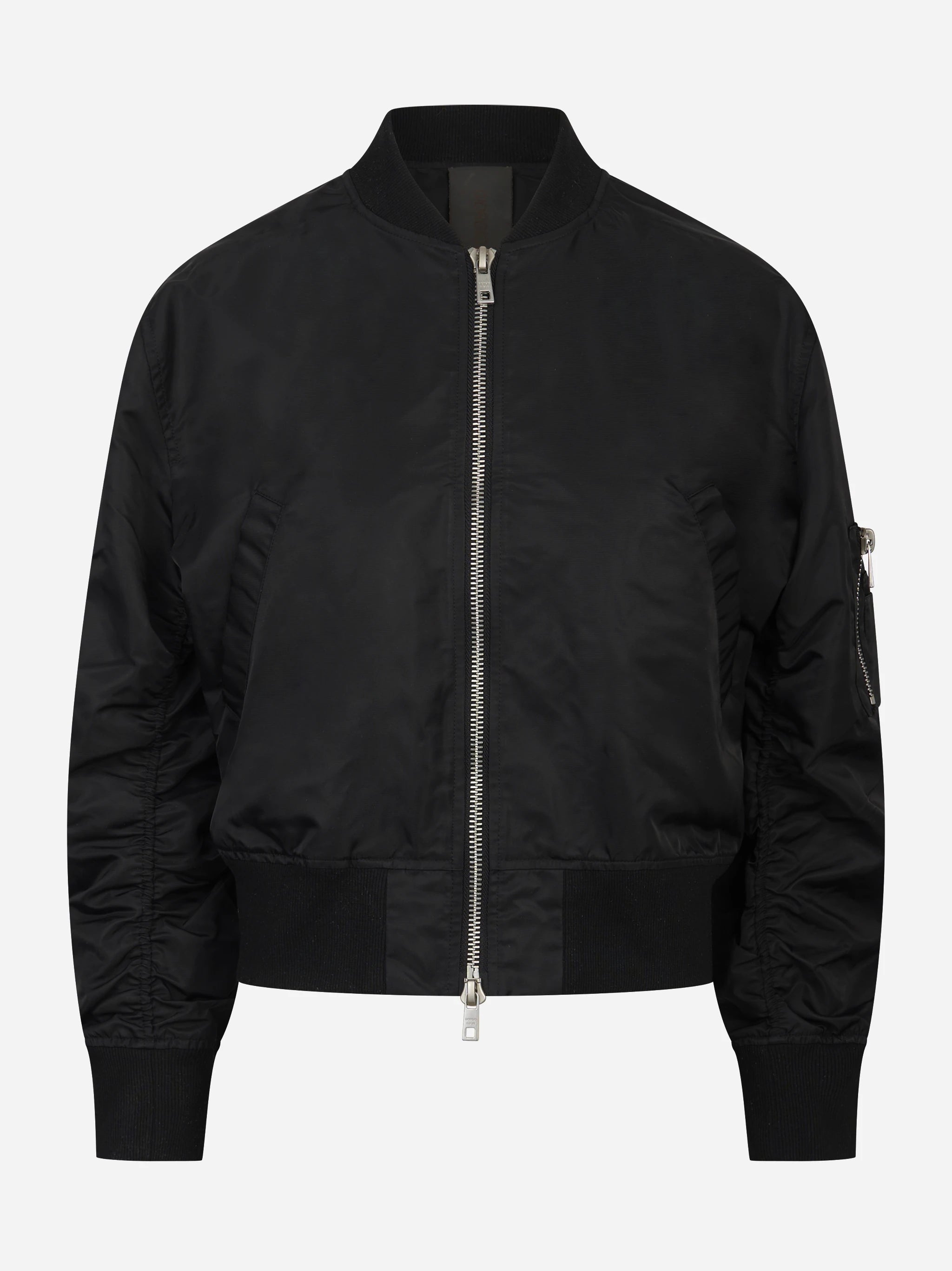 Bomber in nylon nero