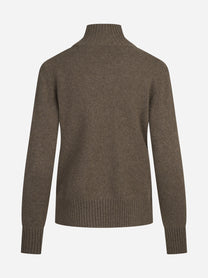 Lupetto in cashmere marrone - vista posteriore