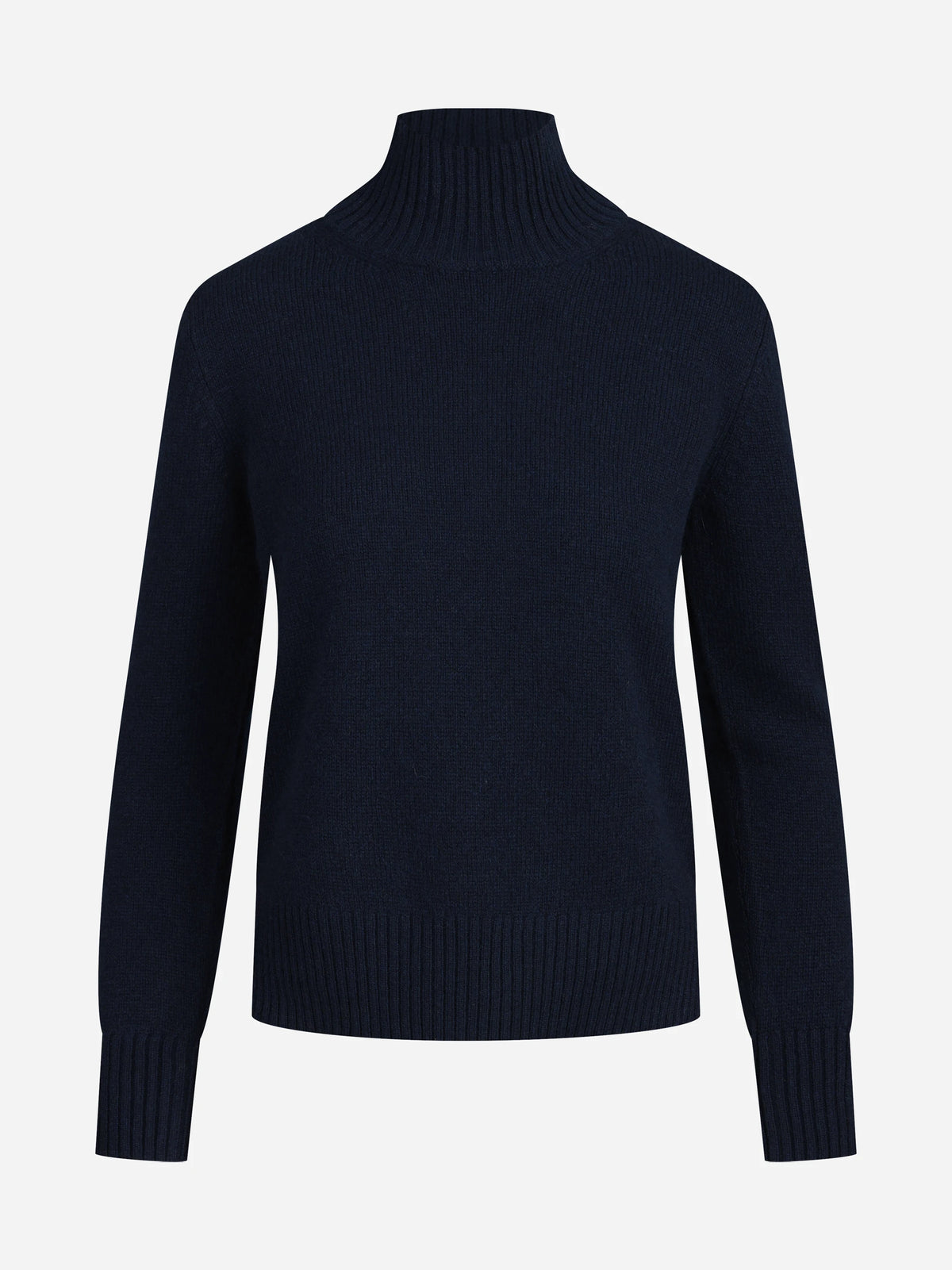 Lupetto in cashmere blu - vista frontale