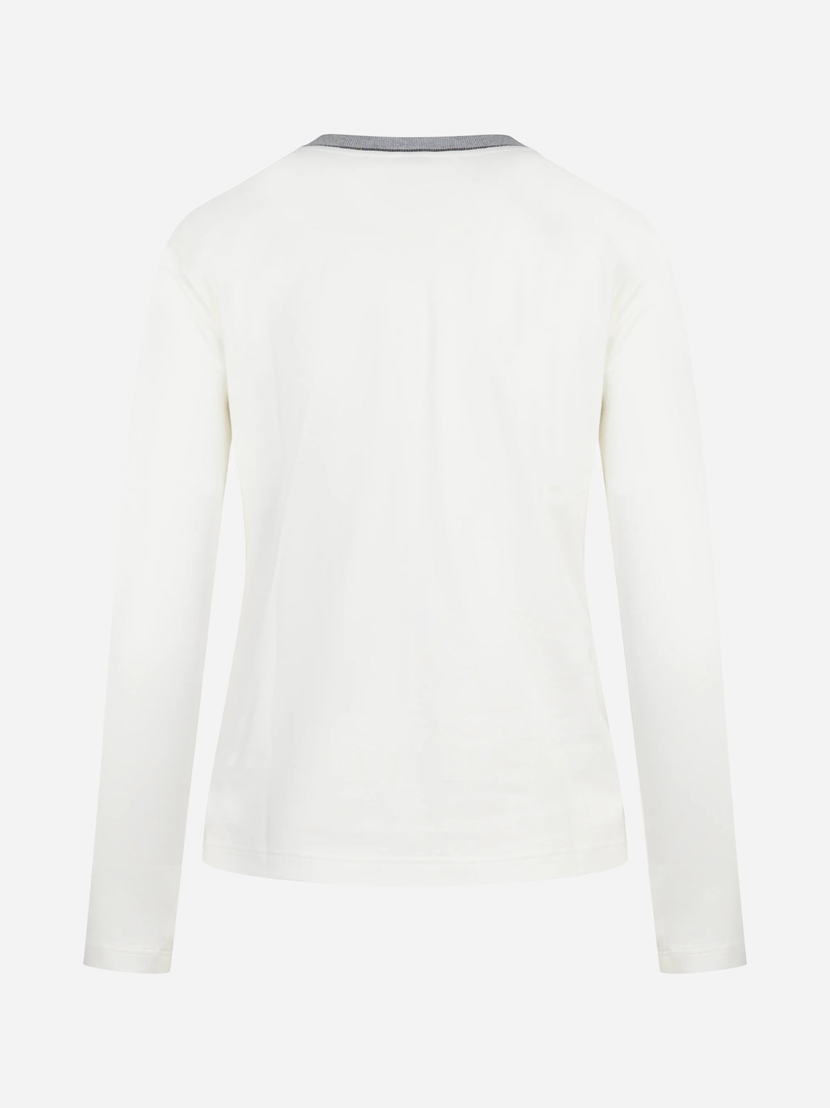 Maglia girocollo con dettaglio luminoso bianco - vista posteriore